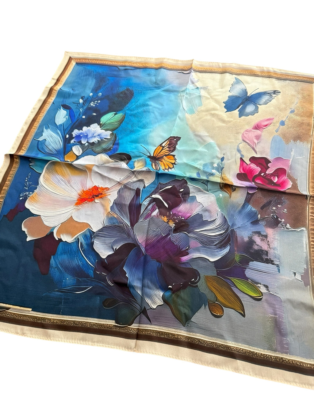 Seidentuch in kräftigen Farben