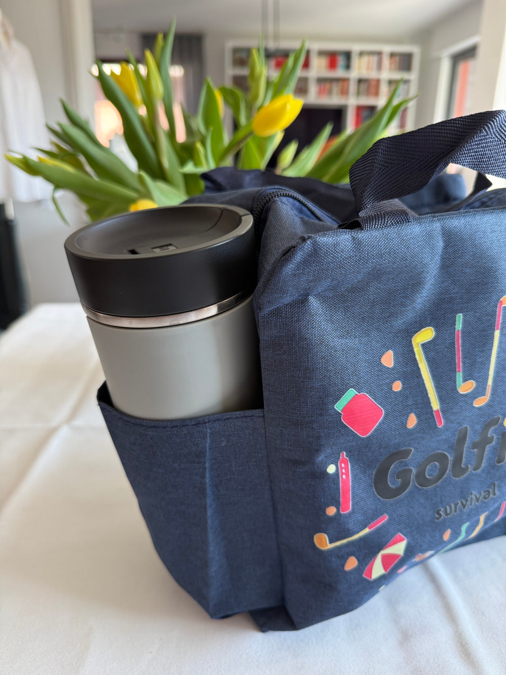 Tasche mit 2 großen Seitentasche für Getränke