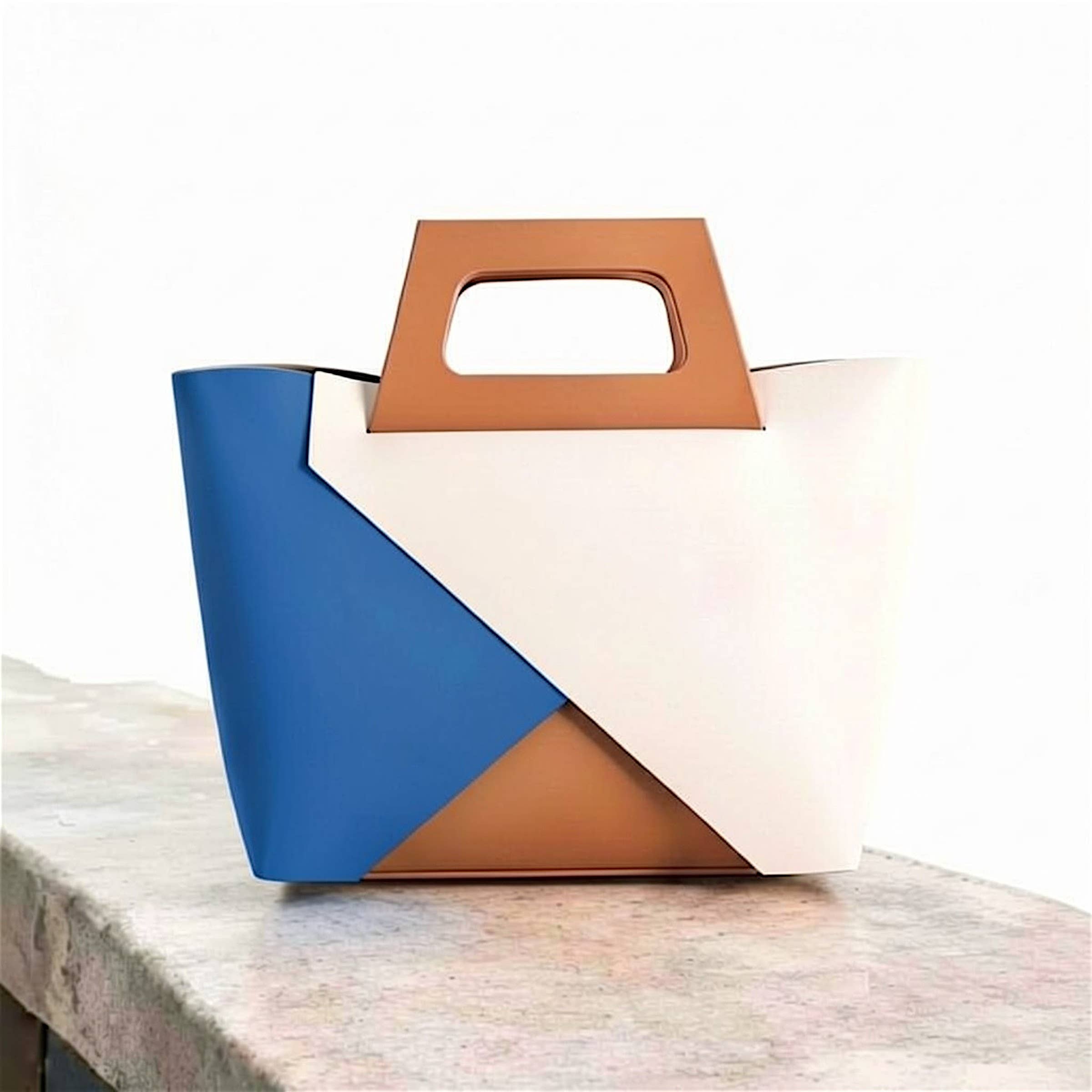 Ledertasche CARLA - Denim - Hergestellt in Italien