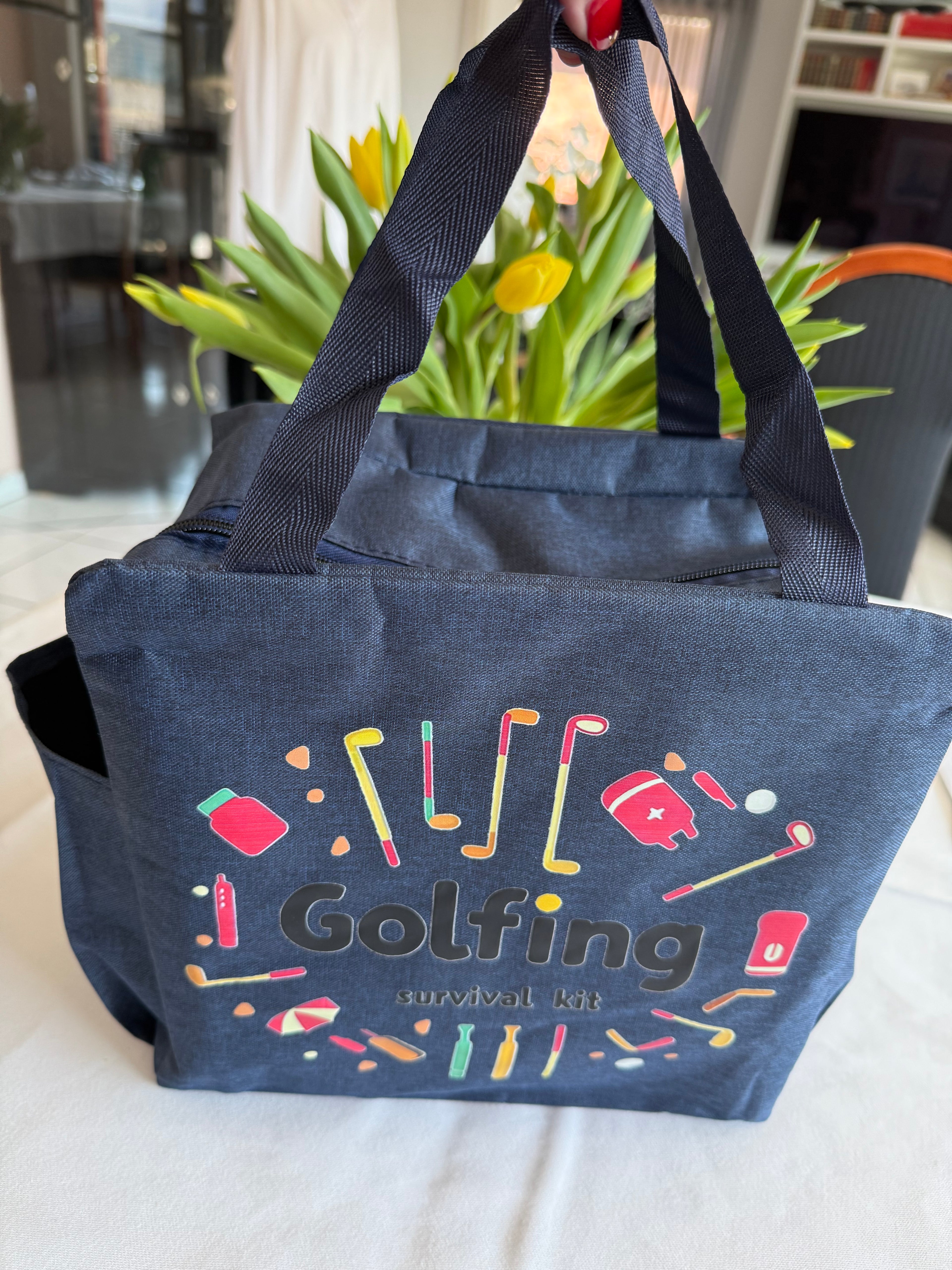 Tasche mit 2 großen Seitentasche für Getränke