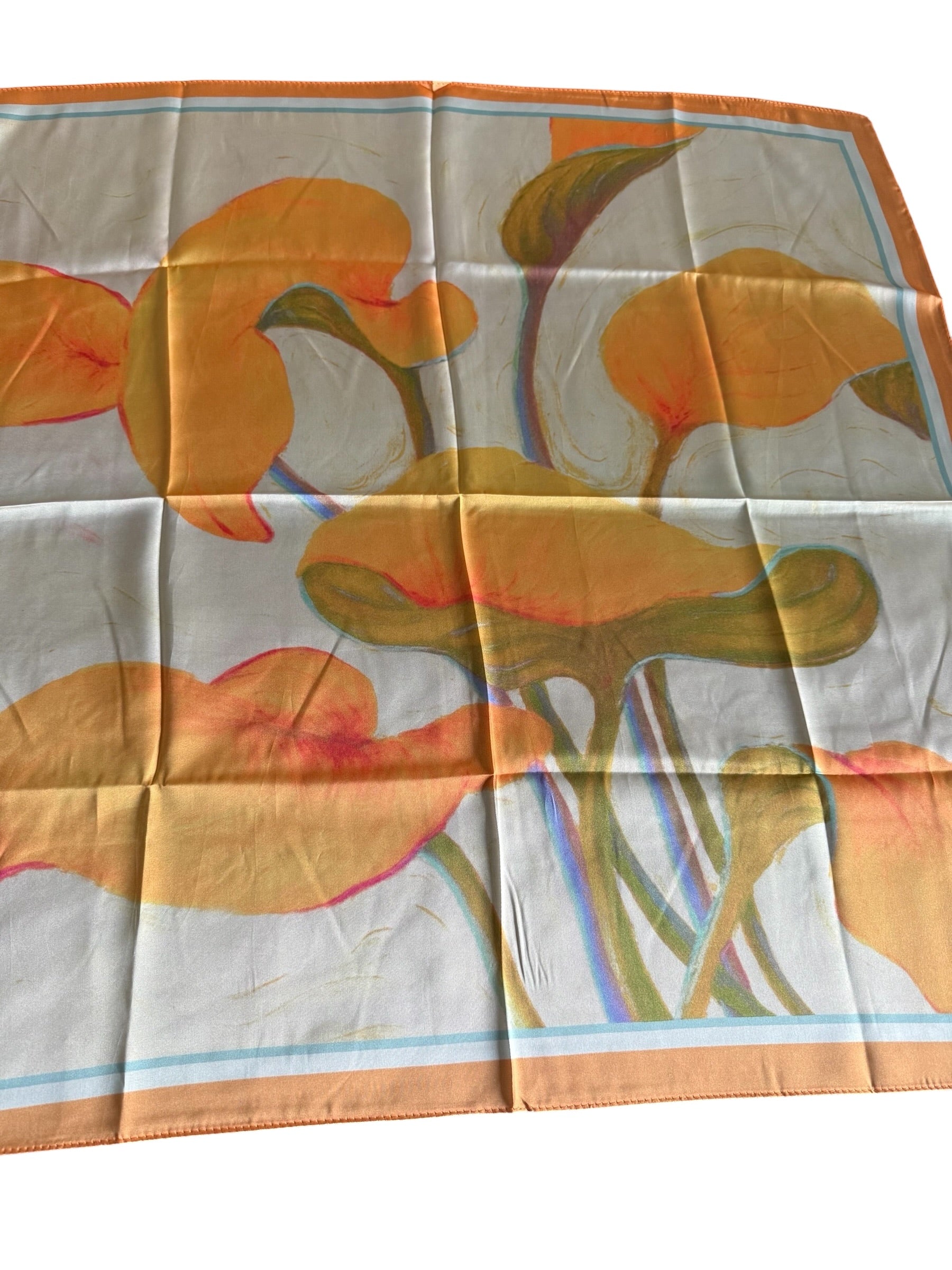 Halstuch, Kopftuch, Stirnband etc. in frühlingshaften Farben und Blumendesign