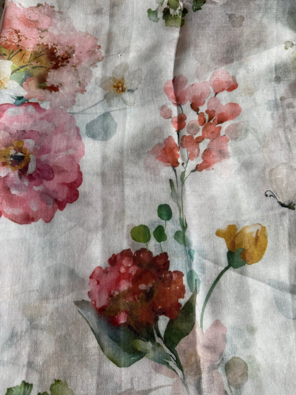 Sommerschal, luftig leicht mit Sommerblumen