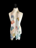 Seidenschal mit Gingko-Muster