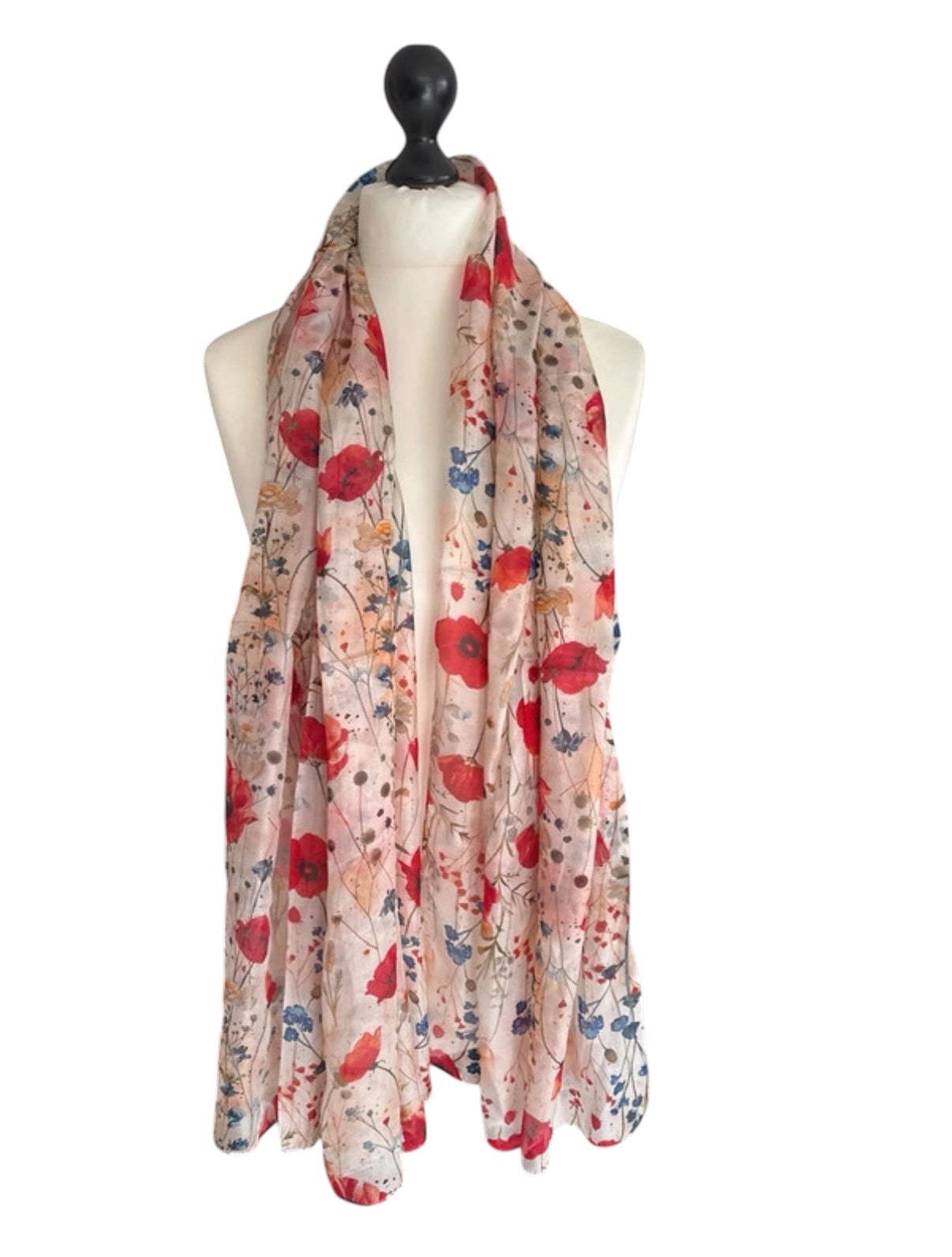 Seidenschal mit wunderschönem Blumenmuster