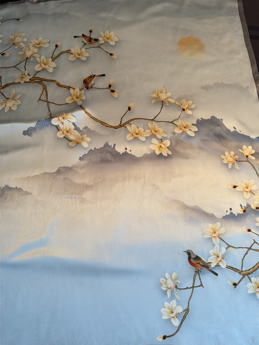 Seidentuch mit chinesischem Motiv
