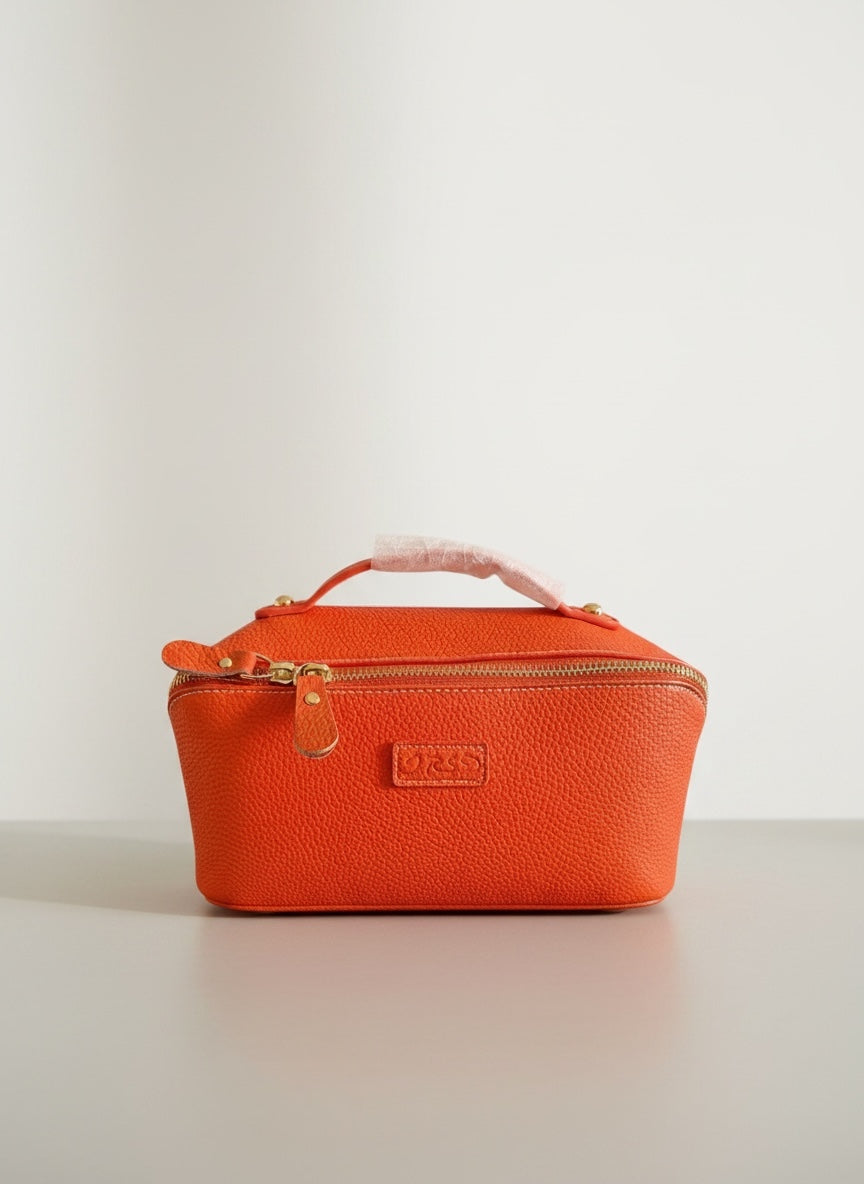 Leder-Kosmetiktasche, Lindgrün