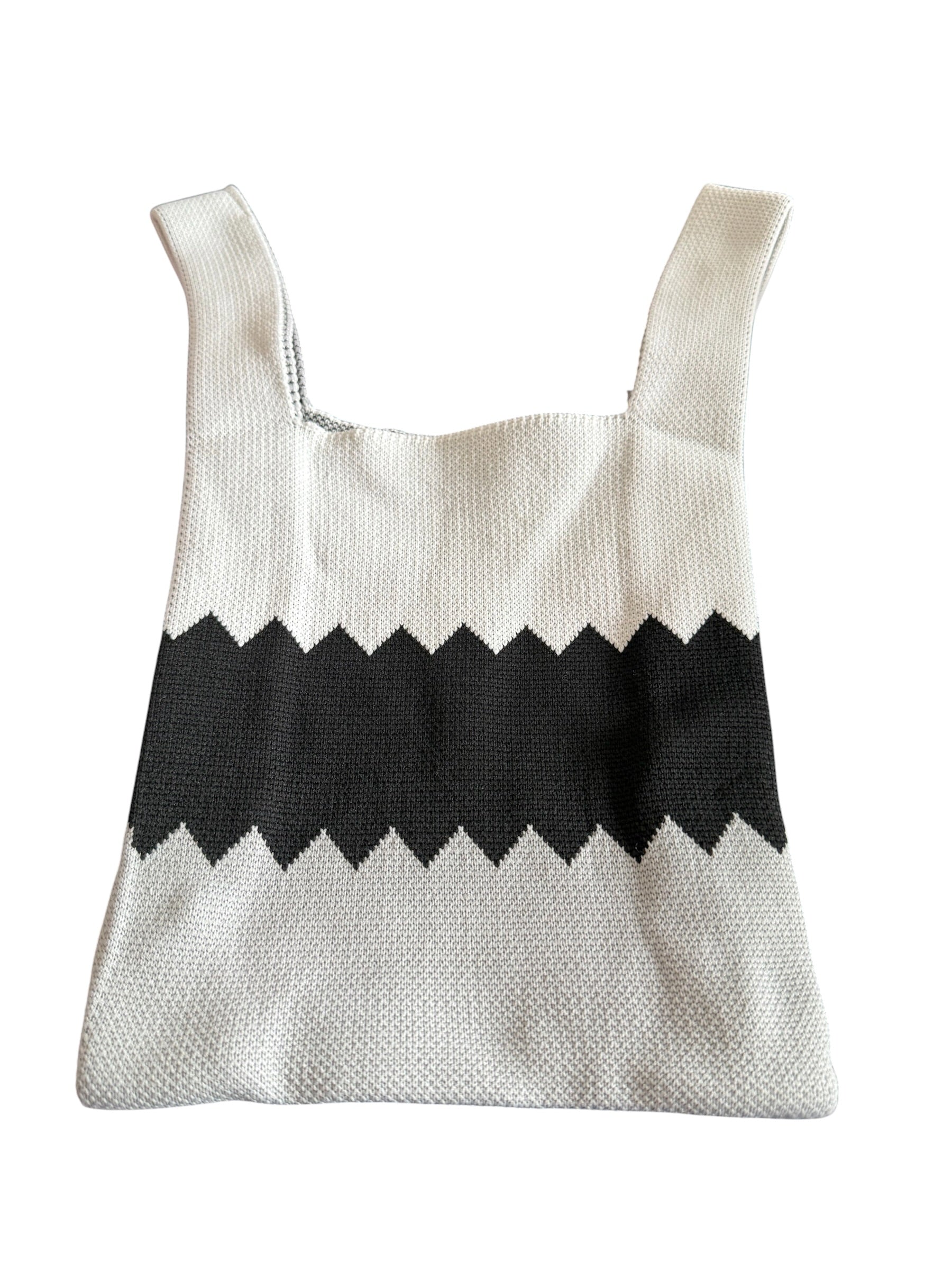 Tasche in Strickoptik