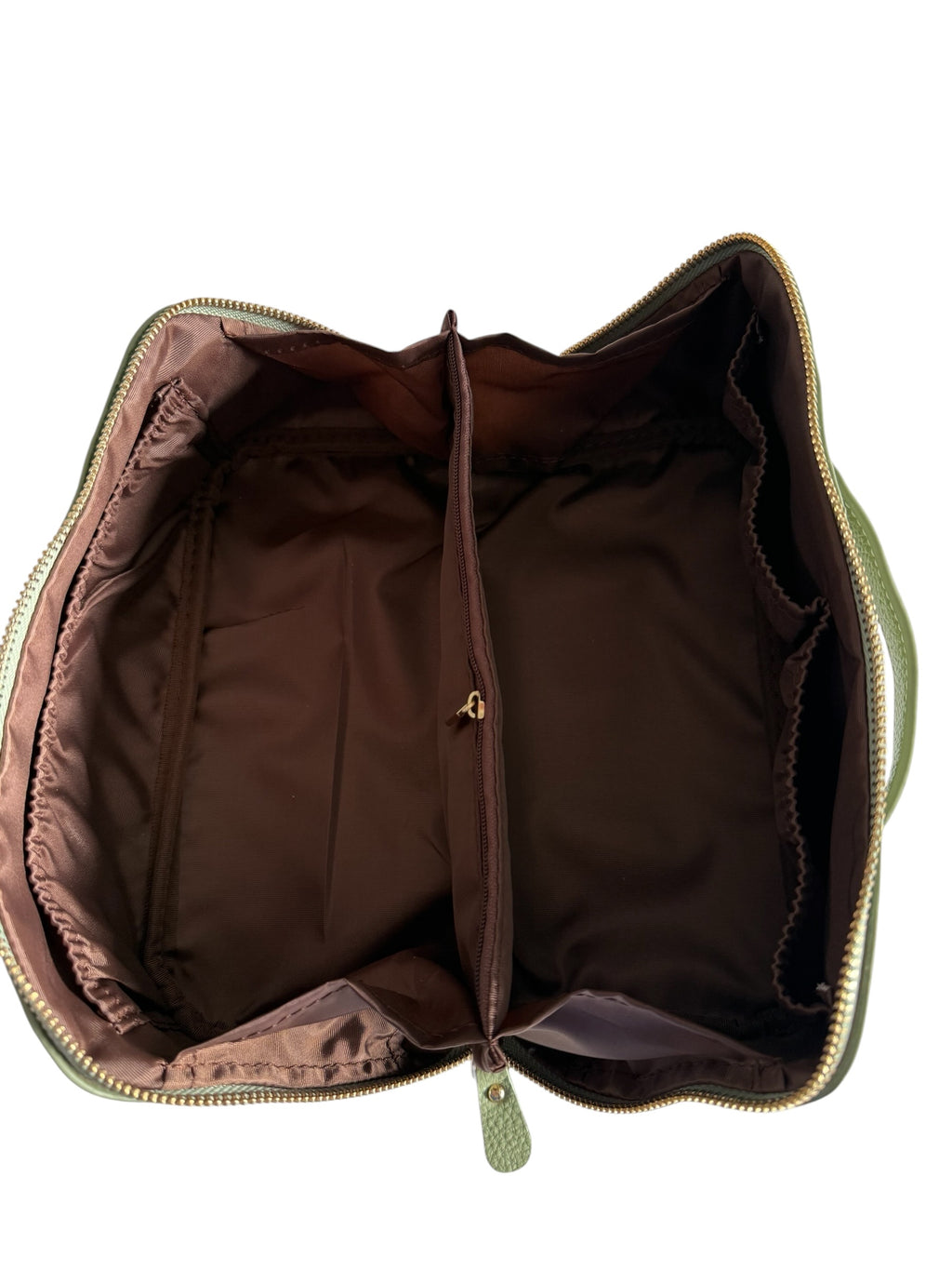 Leder-Kosmetiktasche, Lindgrün