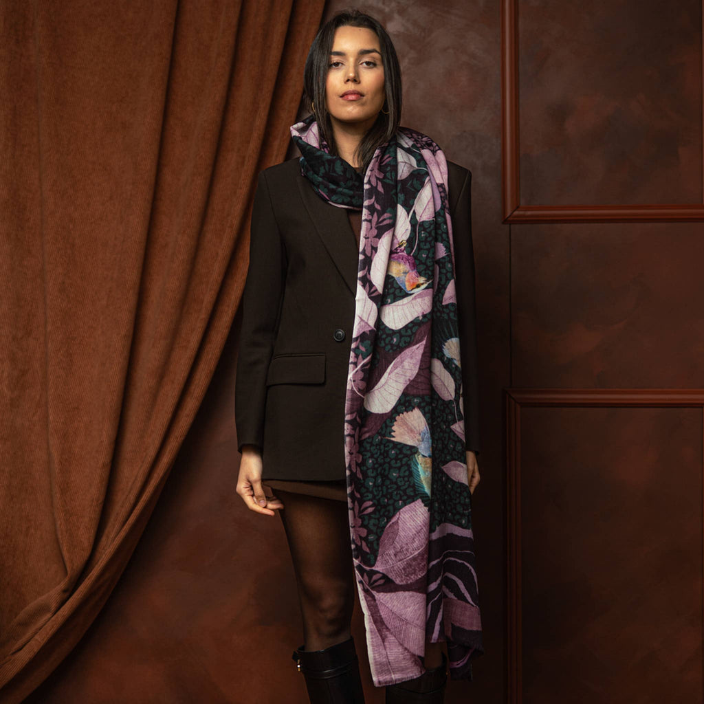 Großer Amethyst Laurel Kaschmir Schal