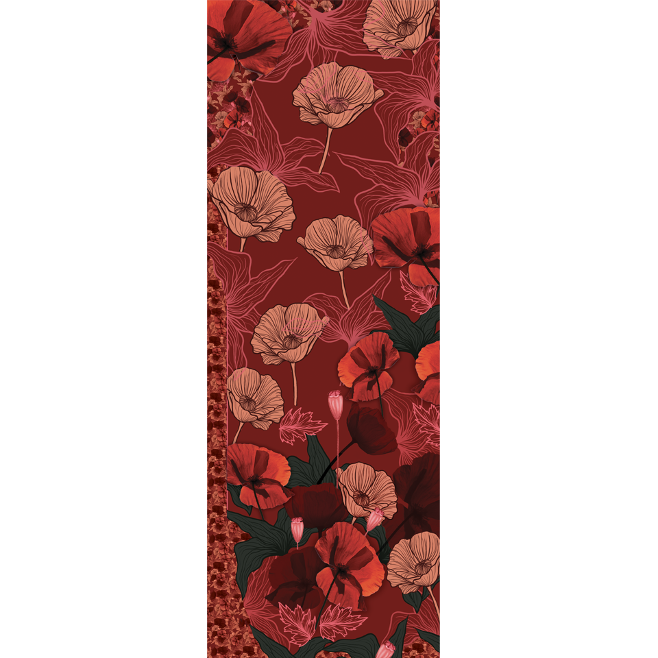 Großer Kaschmirschal HIBISKUS ROT