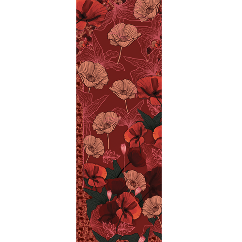 Großer Kaschmirschal HIBISKUS ROT